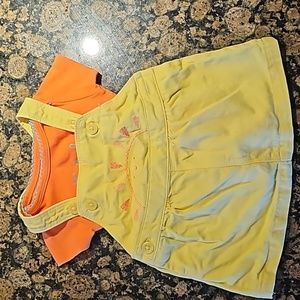 $3for12$$$Baby girl 2pc outfit. Overall skirt and matching onesie